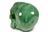 Realistic, Polished Jade (Nephrite) Skull #378614-3